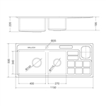 Chậu rửa chén Malloca MS 8817